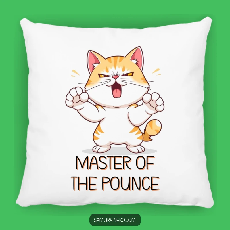 Funny Cat Strike Pillow: Cozy Determination for Mischievous Feline Fans