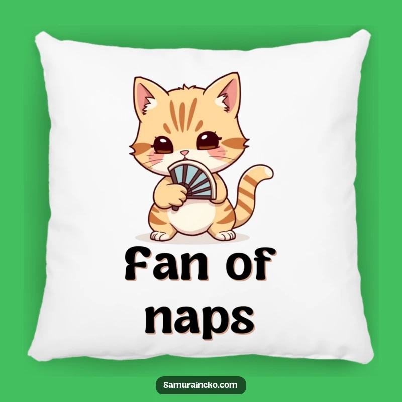 Funny Cat Warrior Pillow: Soft Cushion with Fan Duel Design, Gift
