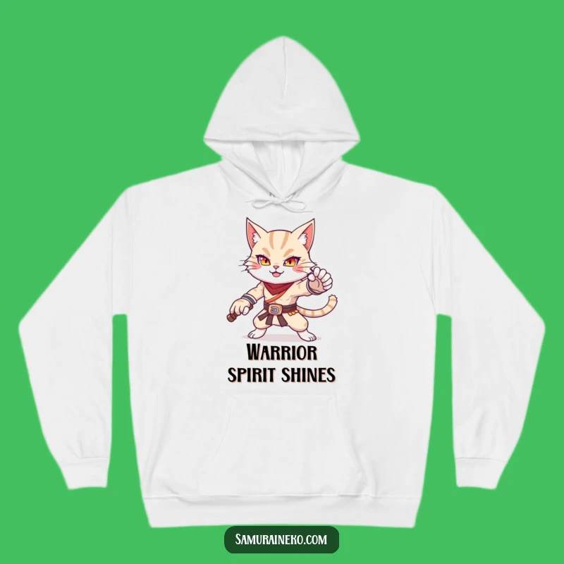 Funny Cat Warrior Hoodie: Cozy Up in Powerful Feline Style