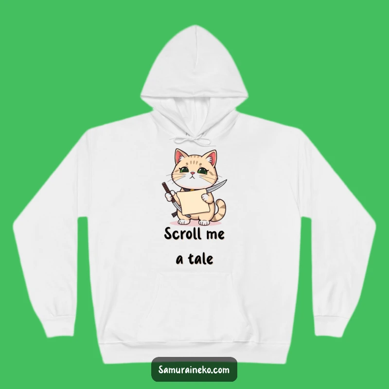 Funny Proud Cat Katana Hoodie: Cozy Miniature Warrior Comfort
