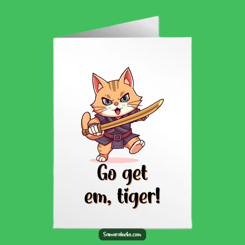 Free Printable Congrats Card: Warrior Cat Charge, Hilarious Downloadable