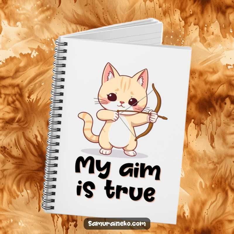 Funny Cat Archer Notebook: A humorous notebook featuring a cat practicing archery, perfect for notes, planning, and creative endeavors with focus.