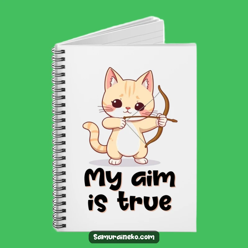 Funny Cat Archer Notebook: Plan Your Shots, Hilarious Feline Focus!