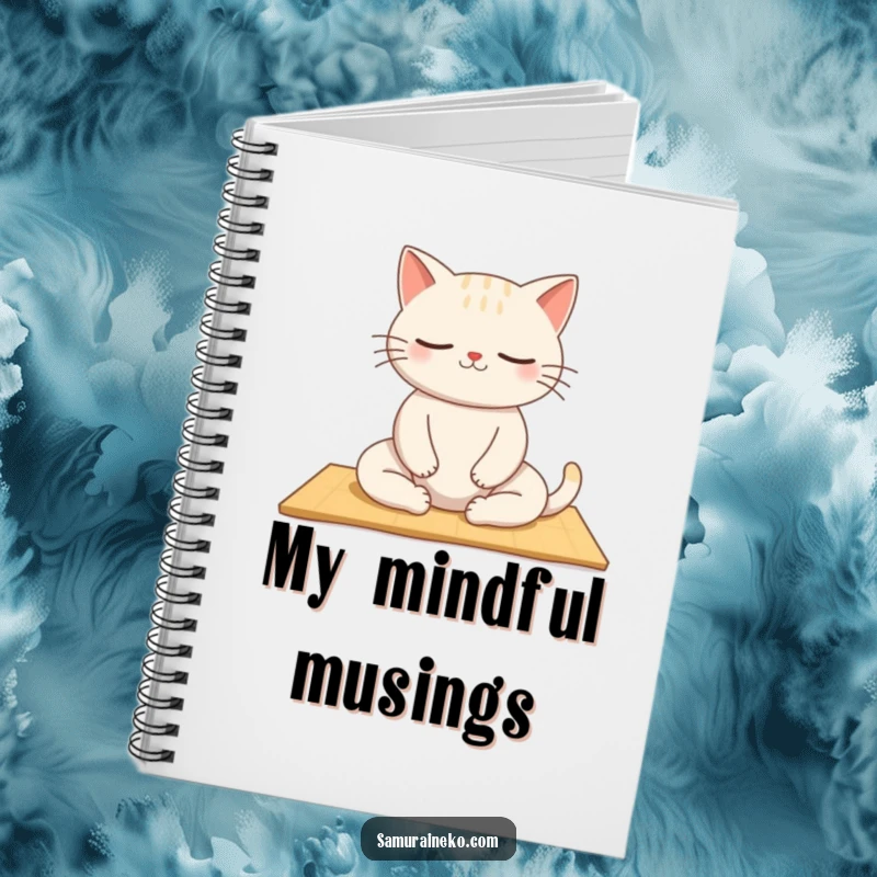 Funny Zen Cat Notebook: A humorous notebook featuring a cat meditating peacefully, perfect for notes, journaling, and mindful reflection.