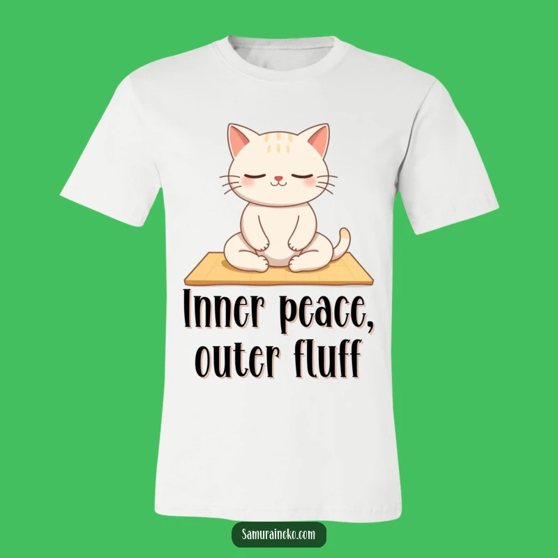 Funny Zen Cat T-Shirt: Inner Peace, Hilarious Feline Calm Gift!