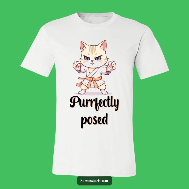 Funny Cat Fighter T-Shirt: Exaggerated Stances, Witty Warrior Tee, Gift