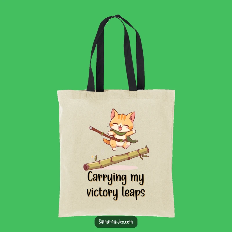 Funny Cat Warrior Tote Bag: Carry Your Fun, Hilarious Feline Companion!