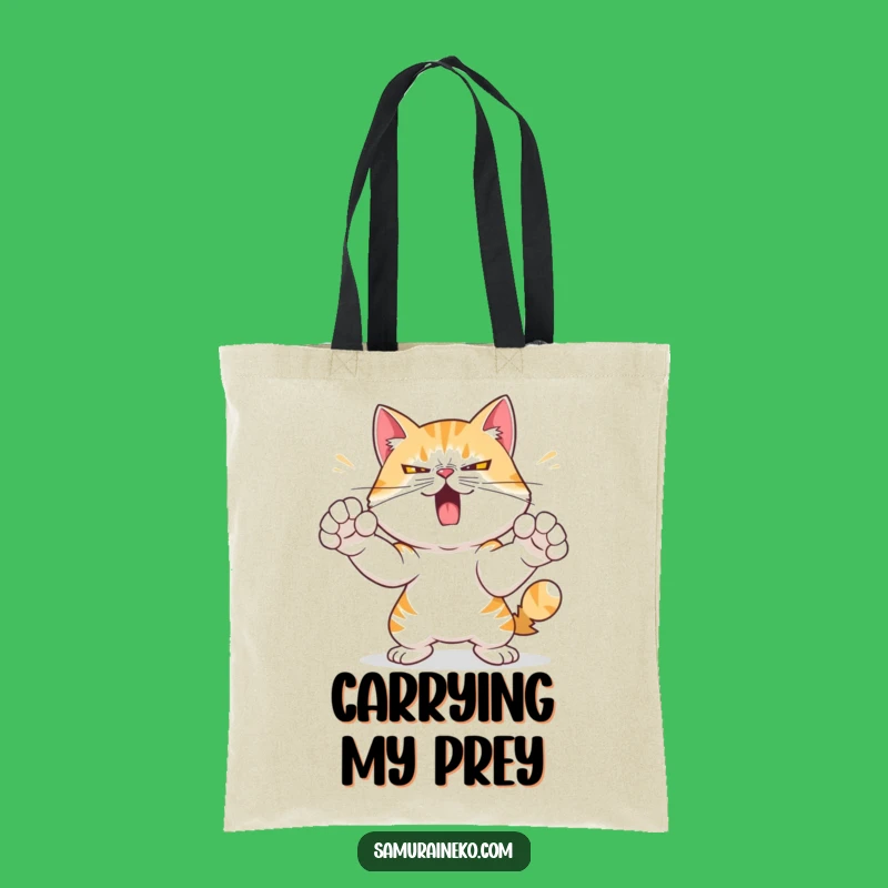 Funny Cat Strike Tote Bag: Carry Your Gear with Mischievous Feline Power